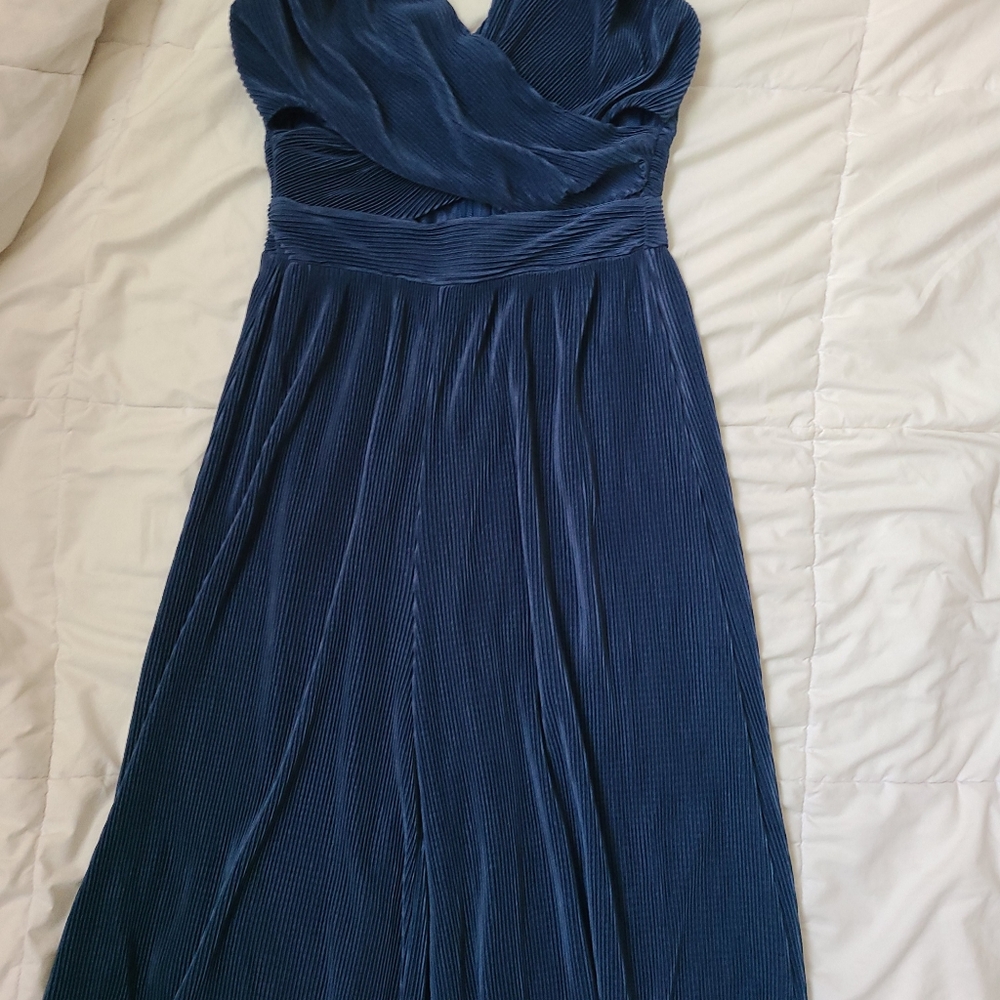 Astr Blue Ribbed Cut Out Jumpsuit - Picture 7 of 15